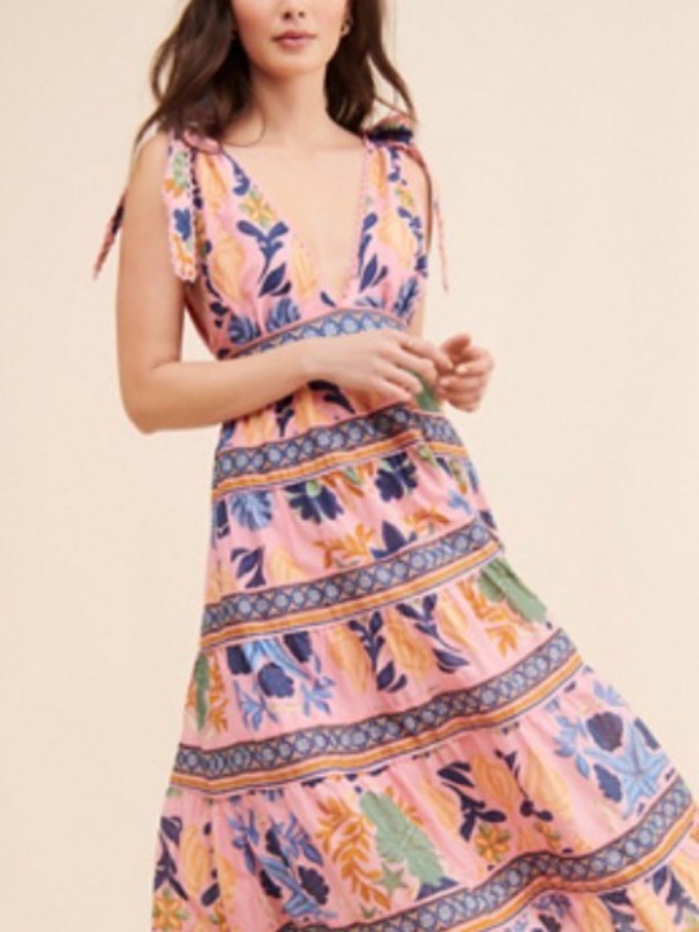 FARM Rio Seashell Tapestry Midi Dress
